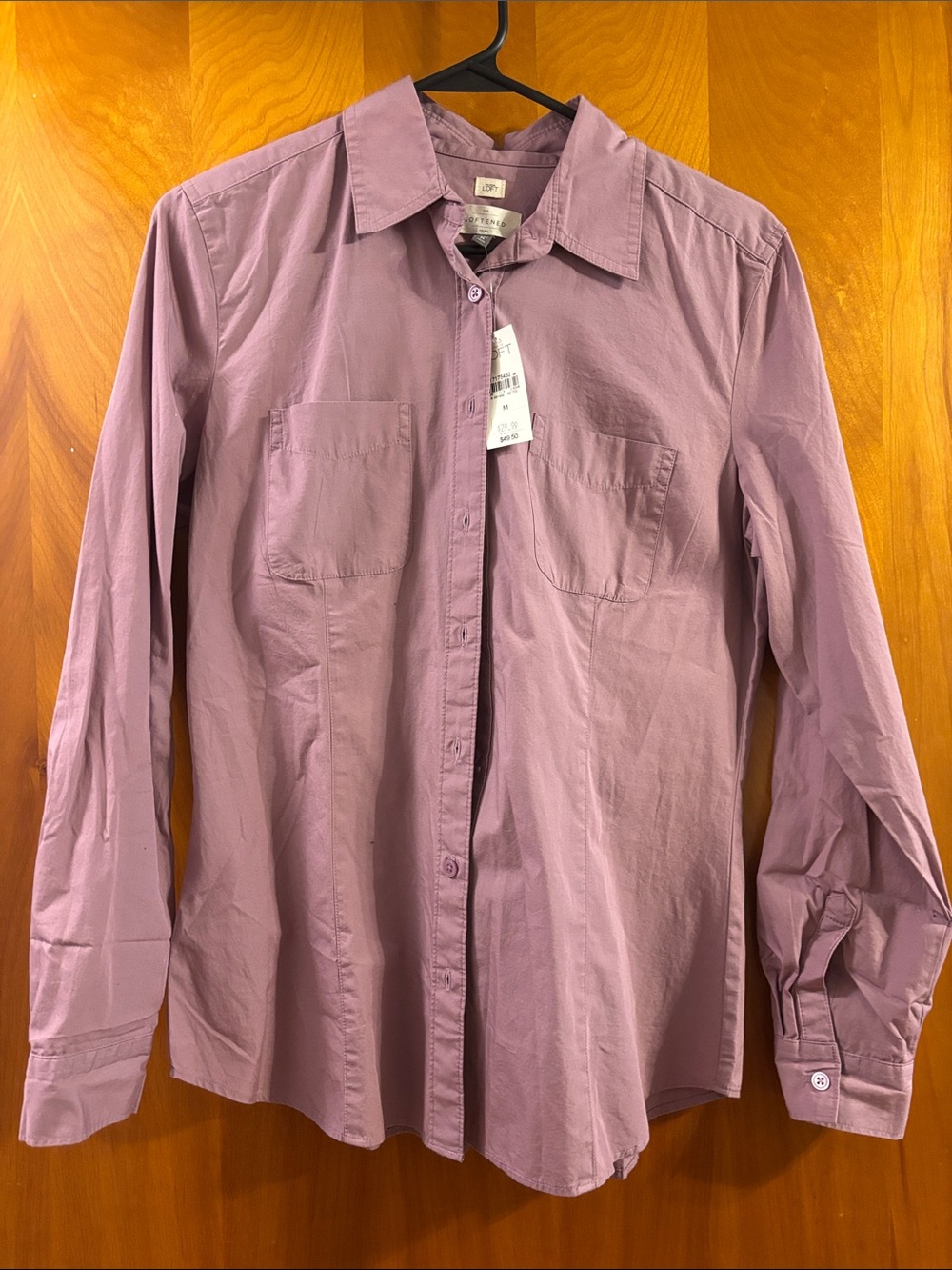 LOFT Mauve Button-Down Shirt